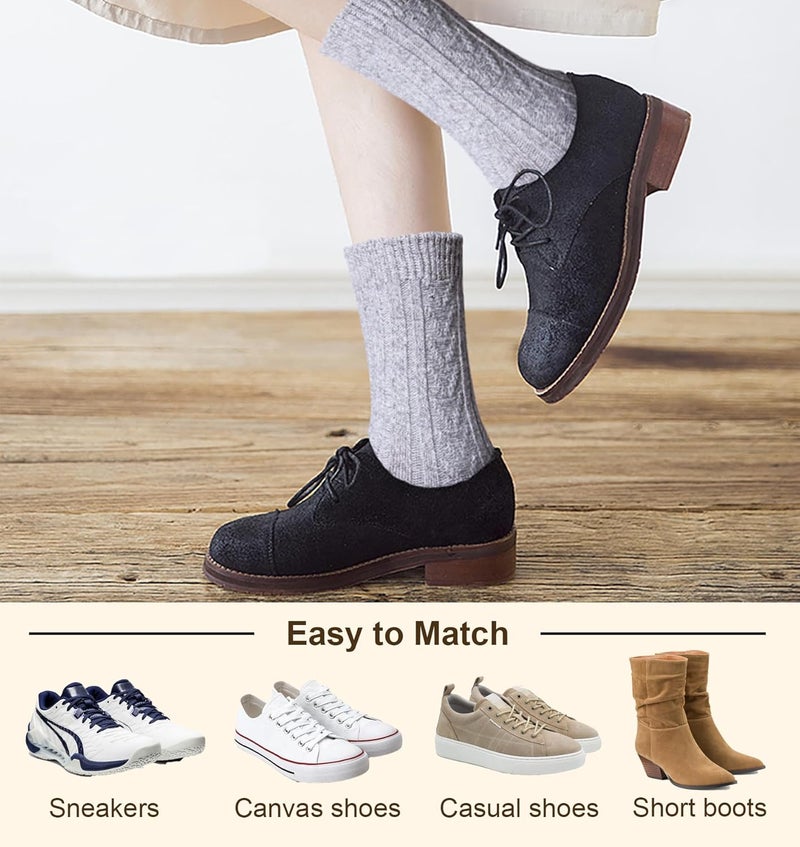 YSense Wool Socks for Women, Winter Boot Socks Stocking Stuffers Gifts for Women Warm Crew Hiking - Image 5